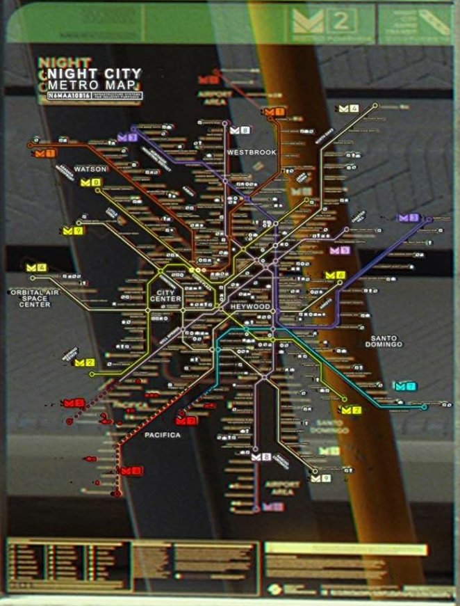 Cyberpunk 2077 - Map - Night City Metro