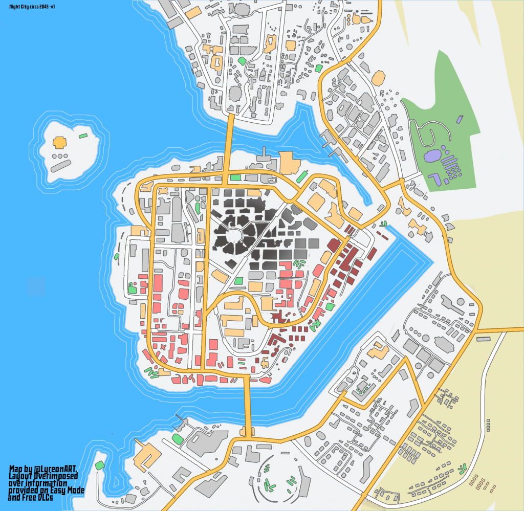 Cyberpunk RED - Net - Map - Night City 2045 1 by LyreanArt