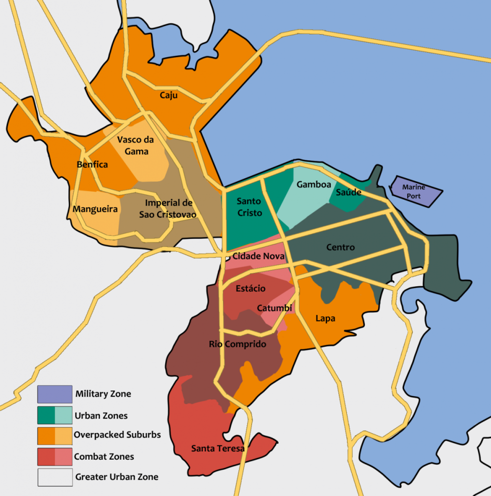 Cyberpunk RED - Net - Map - Rio de Janeiro by LyreonArt