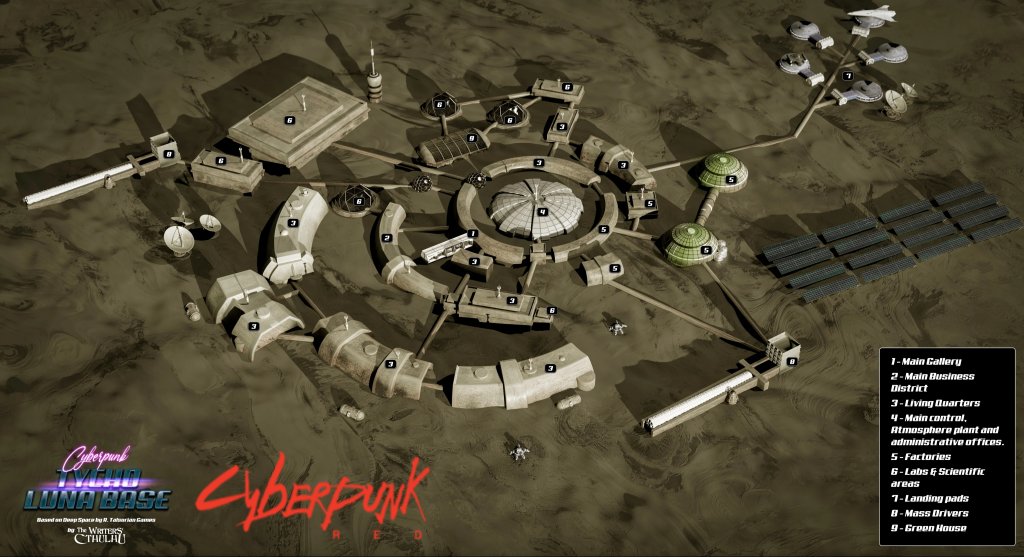 Cyberpunk RED - Net - Map - Tycho 3d with Key by writerscthulhu